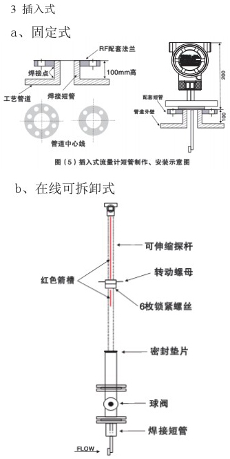 靶式流量計固定式尺寸圖