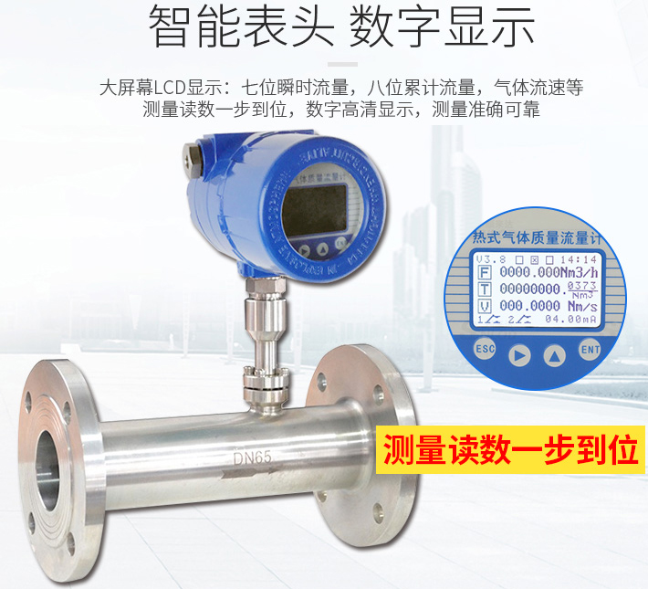 熱式流量計液晶表頭顯示圖